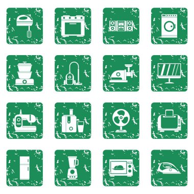 Grunge ev aletleri Icons set