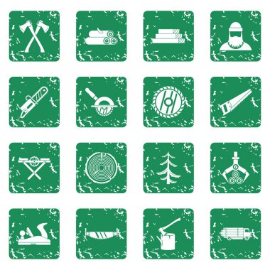 Grunge Kereste Sanayi Icons set