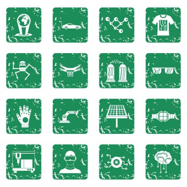 Grunge yeni teknolojileri Icons set