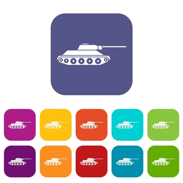 Tank ikoner set — Stock vektor
