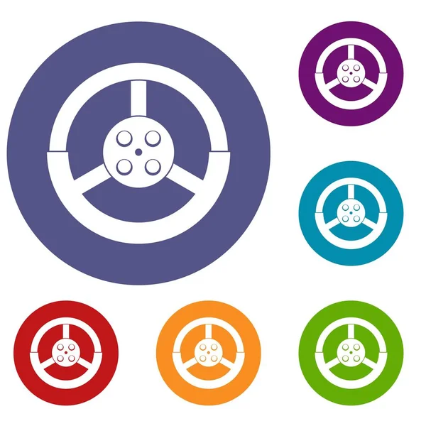 direksiyon simidi Icons set