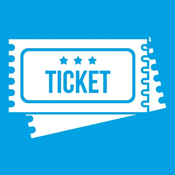 Zirkusshow Tickets Symbol weiß — Stockvektor