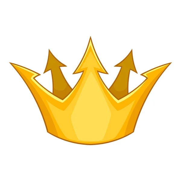 Prince couronne icône, style dessin animé — Image vectorielle