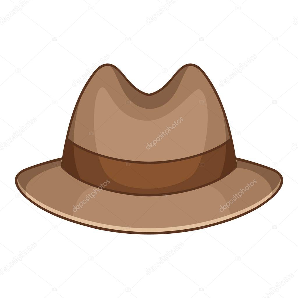 Trilby icon, cartoon style