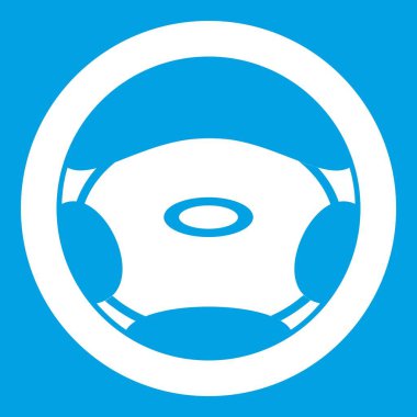 Direksiyon, tekerlek simgesi beyaz