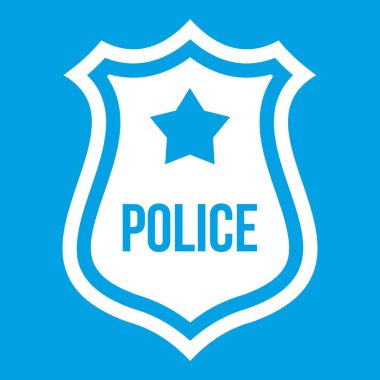 Polis rozeti simgesi beyaz