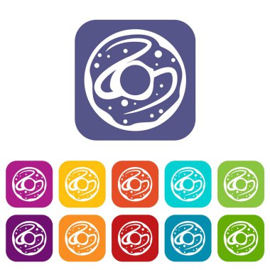 Sırlı çörek Icons set