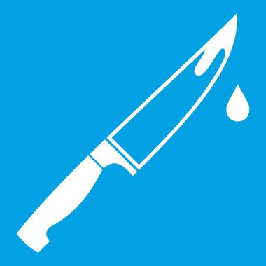 Çelik bıçak simgesi beyaz