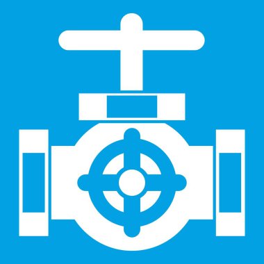 Bir vana simgesi beyaz boru