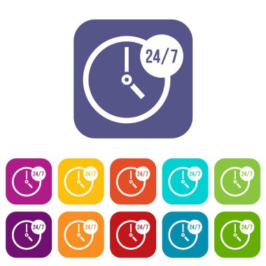 Saat 24 7 simgeleri ayarı