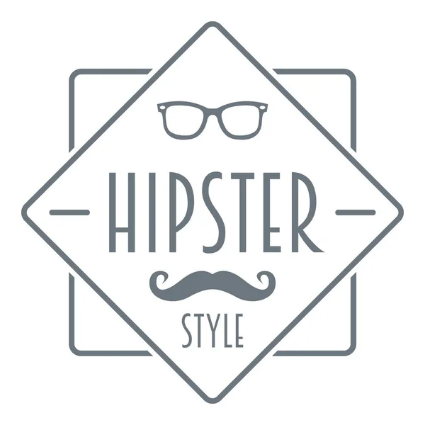 Мужчины хипстерский стиль логотип, простой стиль — стоковый вектор
