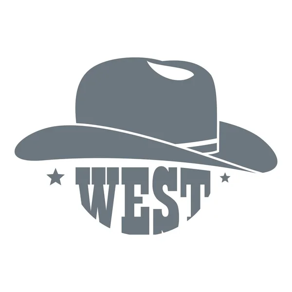 Wild west cowboy hat logo, simple style — Stock Vector