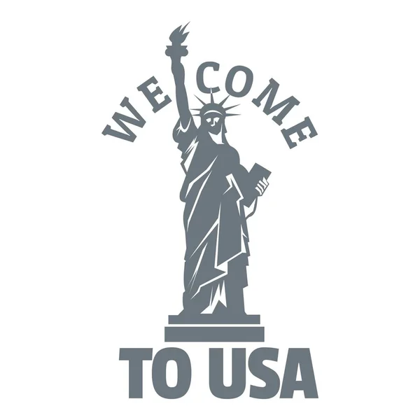 Özgürlük heykeli logosu, basit tarzı — Stok Vektör