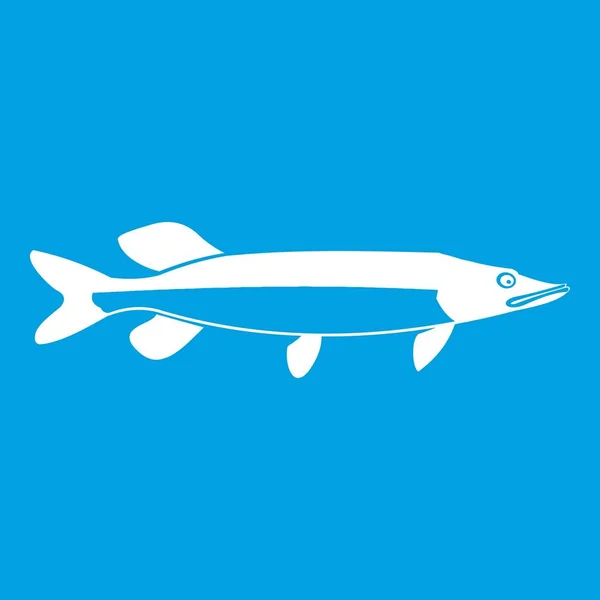 Icono de pescado blanco — Vector de stock