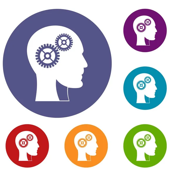 İnsan kafa Icons set vites