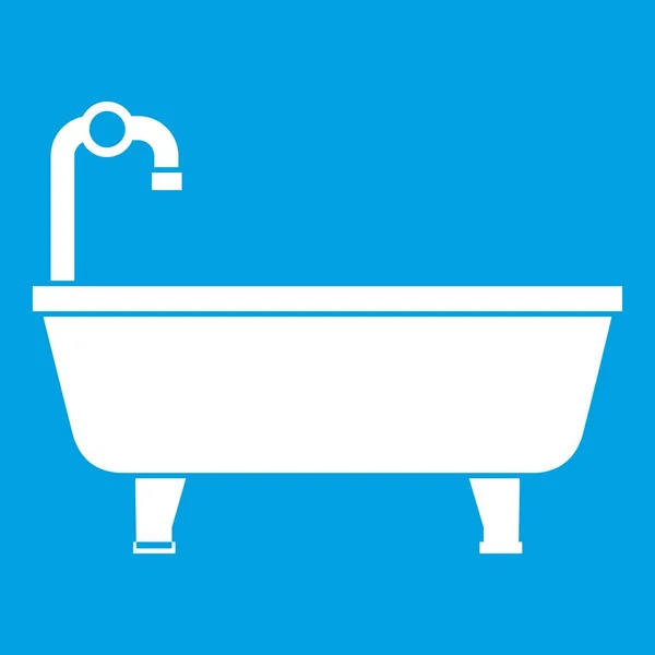 Белый значок ванны — стоковый вектор