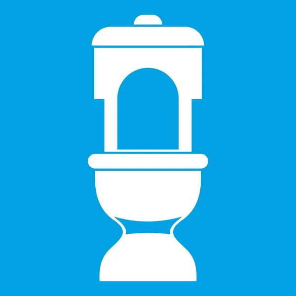 Toilet bowl pictogram wit — Stockvector