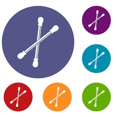 Pamuk tomurcukları Icons set