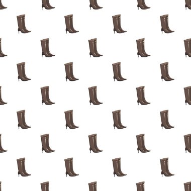 Kahverengi yüksek topuk moda çizme modeli