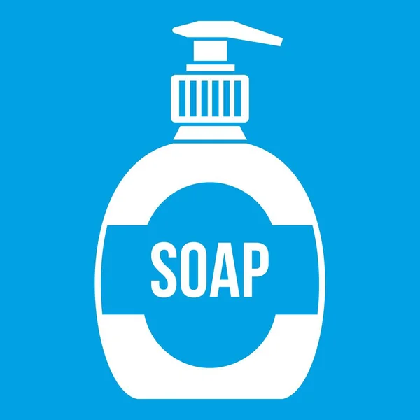 Sıvı sabun simgesi Beyaz şişe — Stok Vektör