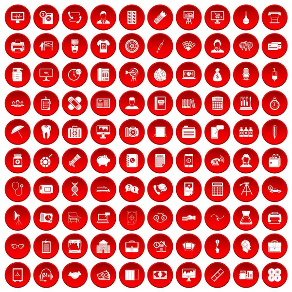 kırmızı 100 bölümü Icons set