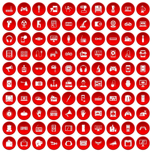 kırmızı 100 aygıt app Icons set