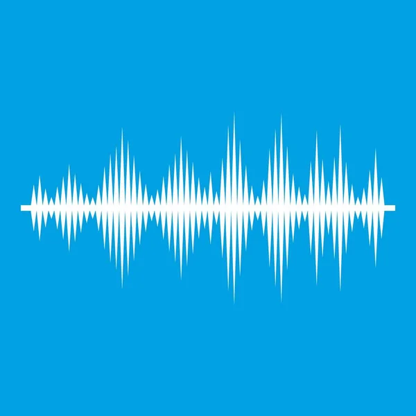 Audio digitální ekvalizér technologie ikona bílé — Stockový vektor