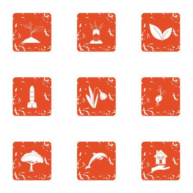 Aile segment simgeler kümesi, grunge tarzı