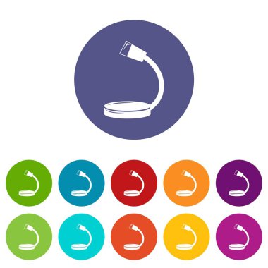 Tablo mikrofon simgeler vektör renk ayarla