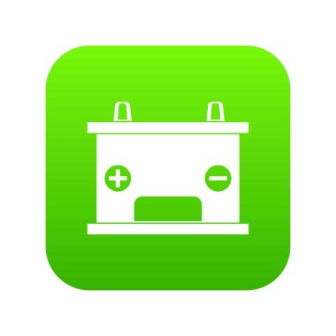 Elektrik Akü pil simgesi dijital yeşil