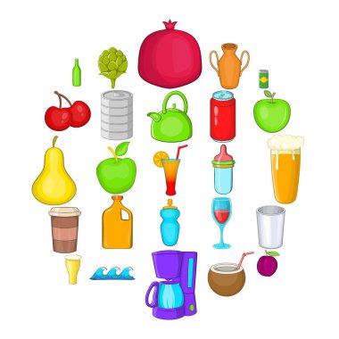 Simgeler içme ağır ayarla, tarzı çizgi film