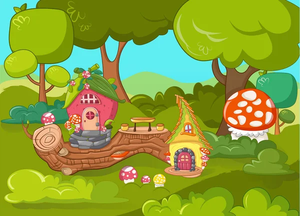 GNOME Bahçe kavramı afiş, karikatür tarzı