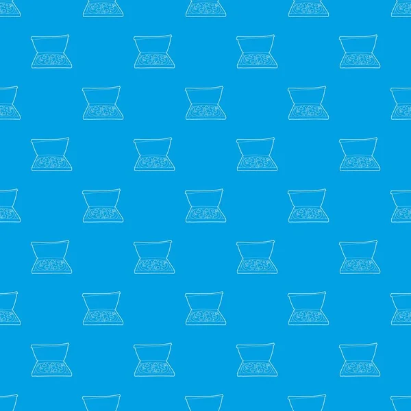 Pizza desen vektör kesintisiz mavi