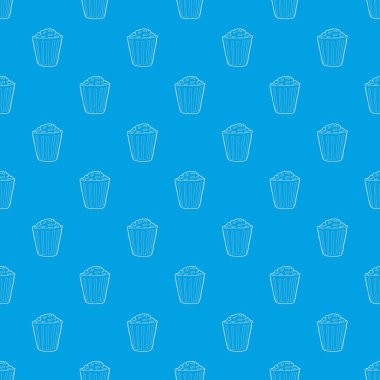 Patlamış mısır desen vektör kesintisiz mavi