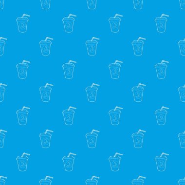 Limonade desen vektör kesintisiz mavi plastik bardak