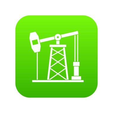 Petrol derrick simgesi dijital yeşil