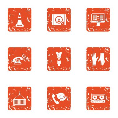 Depo simgeleri hazır, grunge tarzı