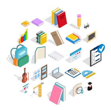 Biliş Icons set, izometrik stili