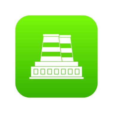 Üretim tesisi simgesi dijital yeşil