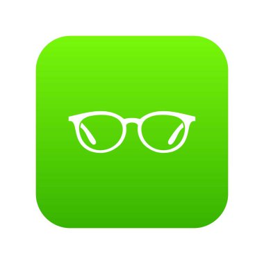 Gözlük simgesi dijital yeşil
