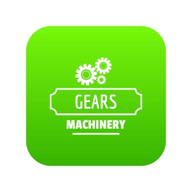 İşlem makine yeşil simge vektör