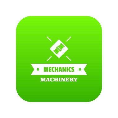 İş makineleri yeşil simge vektör