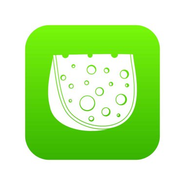 Peynir yeşil simge vektör