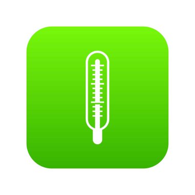 Tıbbi termometre simgesi dijital yeşil