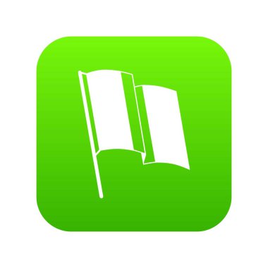 Almanya bayrağı simgesi yeşil vektör