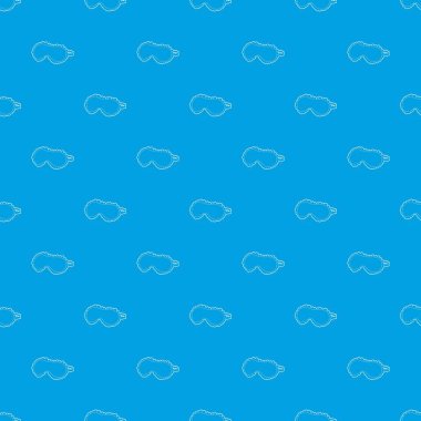 Uyku maskesi desen vektör kesintisiz mavi