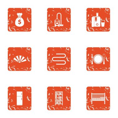 Oda Icons set, grunge tarzı Eki