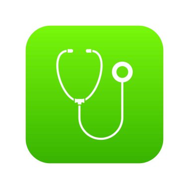 Phonendoscope simgesi dijital yeşil