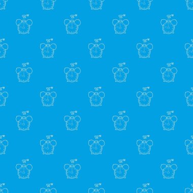 Çalar saat desen vektör kesintisiz mavi