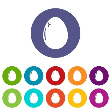 Yumurta simgeler kümesi vektör renk